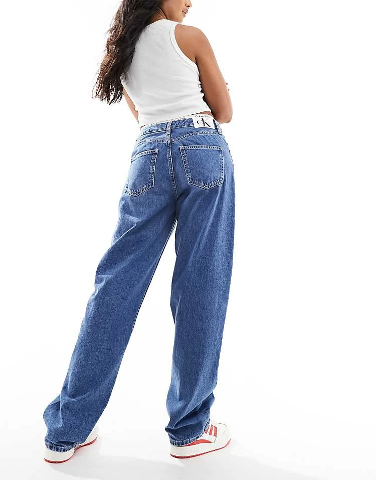 Calvin Klein Jeans 90's Straight Jean In Mid Wash For Women Denim Medium 4 Calvin Klein Jeans 90's Straight Jean In Mid Wash For Women Denim Medium - Image 4