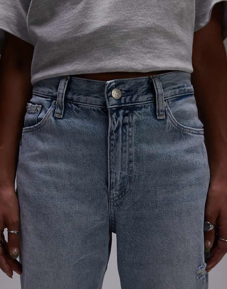 Calvin Klein Jeans Mom Jeans In Light Wash For Women Denim Light 5 Calvin Klein Jeans Mom Jeans In Light Wash For Women Denim Light - Image 5