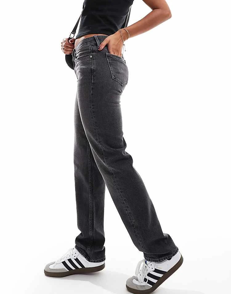 Calvin Klein Jeans Low Rise Straight Jeans In Washed Black For Women Denim Black 5 Calvin Klein Jeans Low Rise Straight Jeans In Washed Black For Women Denim Black - Image 5