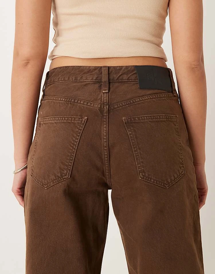 Calvin Klein Jeans 90s Loose Jeans In Dark Brown - ASOS Exclusive For Women Denim Dark 4 Calvin Klein Jeans 90s Loose Jeans In Dark Brown - ASOS Exclusive For Women Denim Dark - Image 4