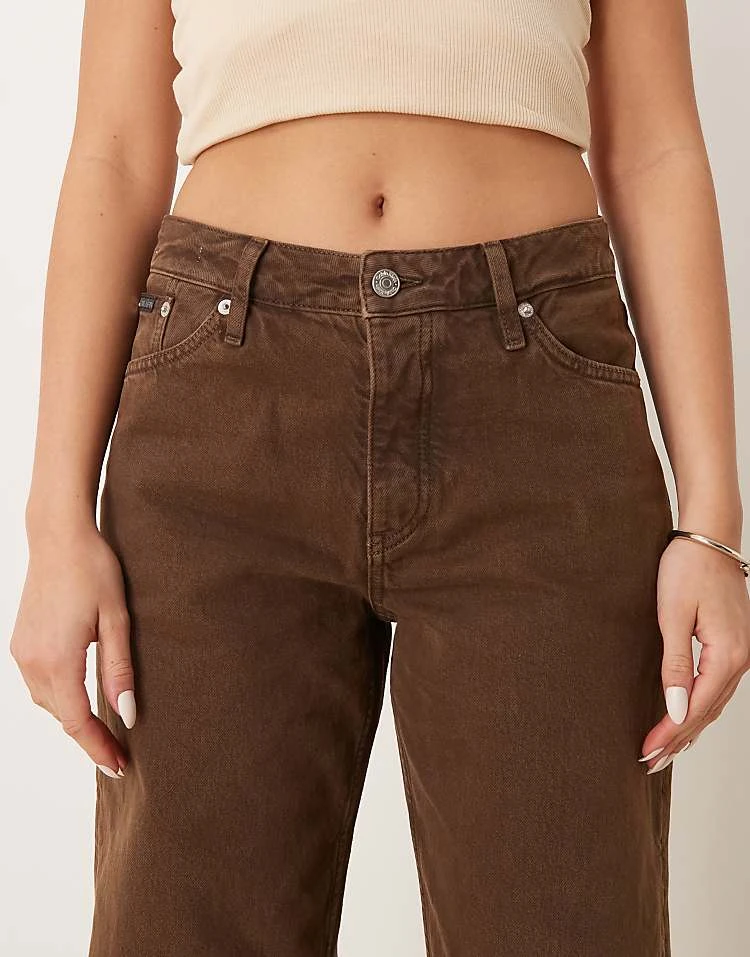 Calvin Klein Jeans 90s Loose Jeans In Dark Brown - ASOS Exclusive For Women Denim Dark 5 Calvin Klein Jeans 90s Loose Jeans In Dark Brown - ASOS Exclusive For Women Denim Dark - Image 5
